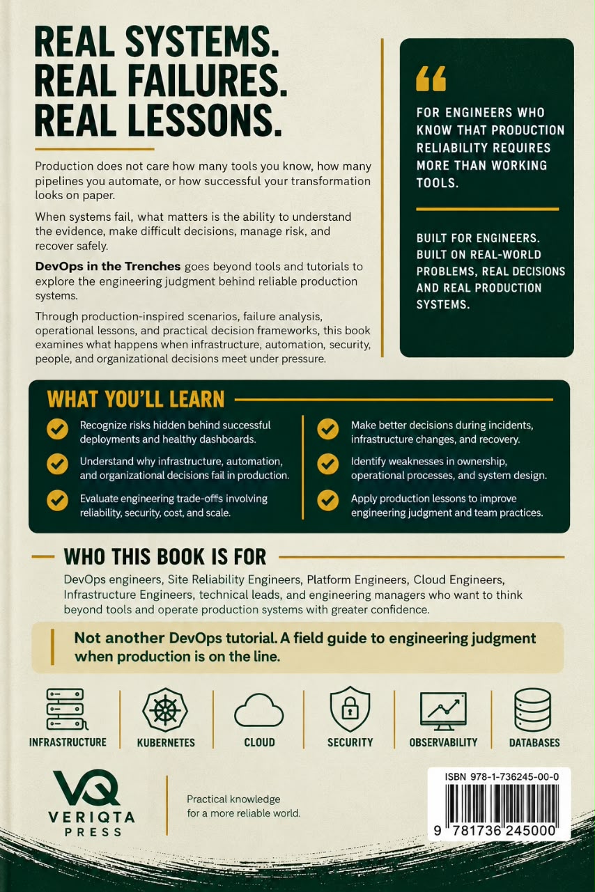 Back cover of DevOps in the Trenches